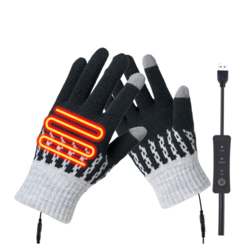 USB-beheizbare Handschuhe, Touchscreen-kompatibel, Unisex, 3Heat 1