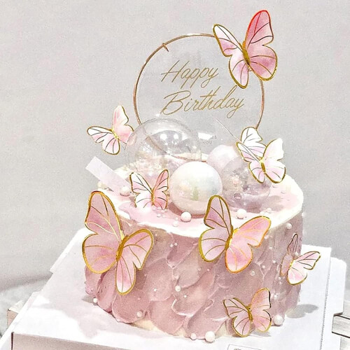 Butterfly Cake Toppers Non-Edible 11 pcs