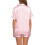 Women's Silk Satin Pajama Set Two-Piece Pink 5