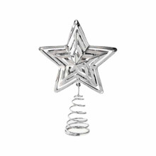 Mini Metal Rustic Christmas Tree Topper 7 inch
