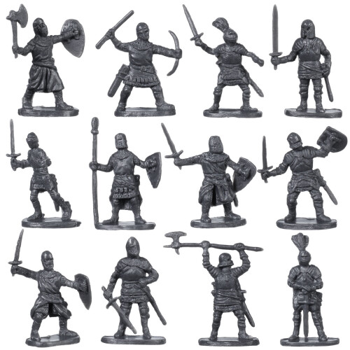 Mini Action Figures Grey Plastic 200 pcs