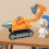 Excavator Toy Push-and-Go Construction Vehicle with Movable 1