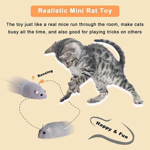 Mini remote control rat toy grey plush mouse for pets and 1
