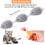 Mini remote control rat toy grey plush mouse for pets and 6