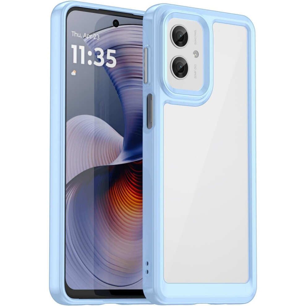 Tpu+Pc Transparent Case For Moto G55 5G Blue 9023022245298