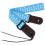 Ukulele Strap Blue Cotton Leather Adjustable 1