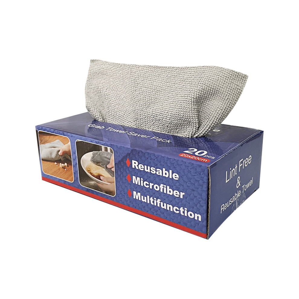 Microfiber Cleaning Cloths Lint-Free Ultra-Absorbent 20 9178400826917