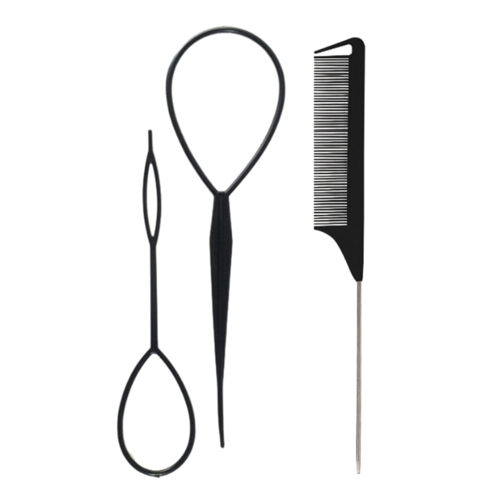 Hair Tail Tools Set Rat Tail Comb Styling Teasing 3 Pieces