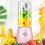 Mini USB Rechargeable Juicer Cup 8.27x3.35 in White Pink 1