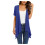 Women's Lightweight Short Sleeve Open Front Cardigan Blue 1