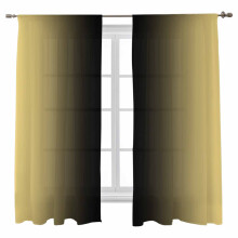 Sheer Curtains Lemon Yellow Black Ombre 52x63 in Light
