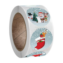 Christmas tag stickers roll holiday gift decor 100 pcs
