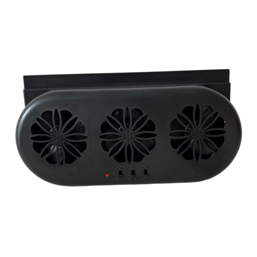 Car Fan Window Vent Exhaust Cooling USB Black 1
