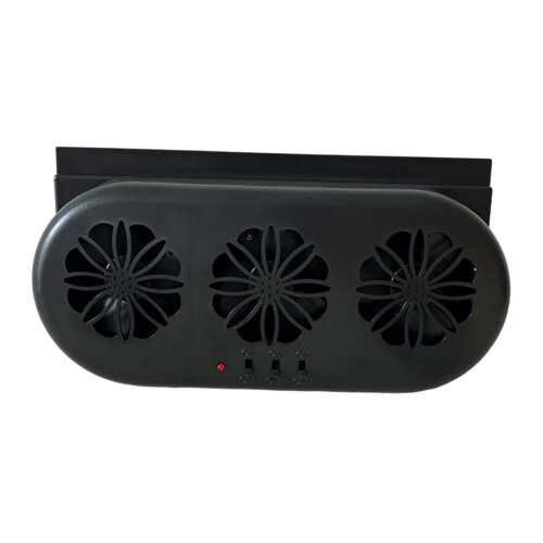 Car Fan Window Vent Exhaust Cooling USB Black 2