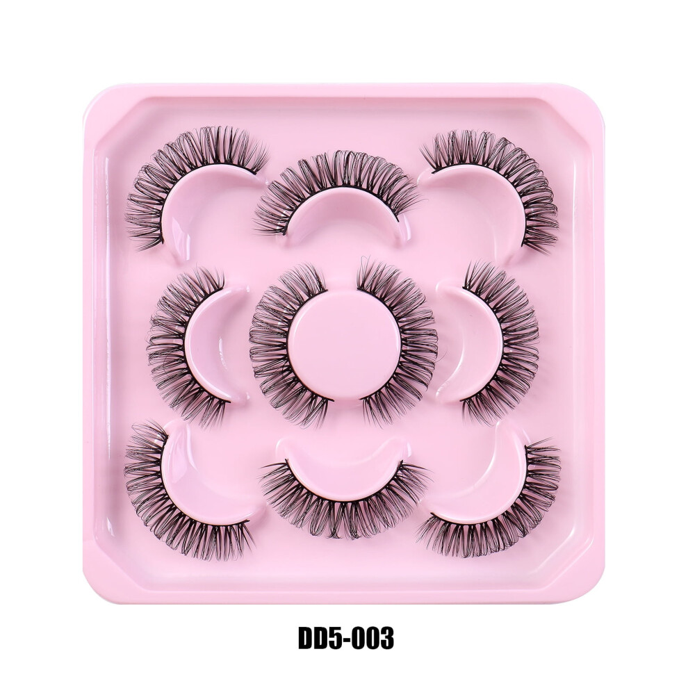 Russian Curl D-Curve False Eyelashes 5 Pairs
