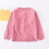Kids' knit cardigan, long sleeve, button-down, pink, size 4