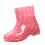 Willtoo Waterproof Rain Boots Round Toe Low Heel Pink 2
