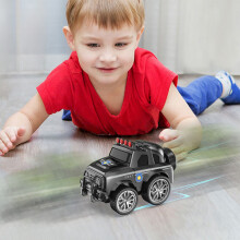 Stunt Police Car Toy Friction-Powered 360 Rotation for Kids