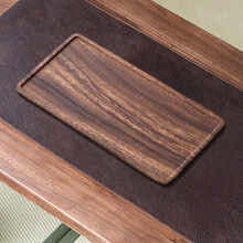 Plateau à thé en bois marron 38 x 28 cm