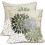 Conjunto de 2 capas de almofada florais verde-sálvia escuro, 50x50cm (20x20 polegadas). 1