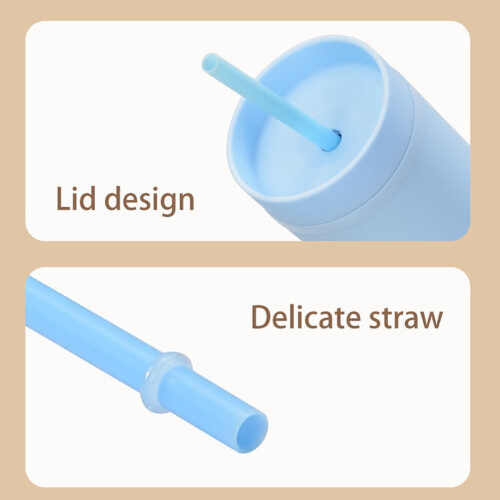 450ml διπλής στρώσης πλαστικό ποτήρι σφραγισμένο μονωμένο καπάκι μπουκαλιού νερού 1