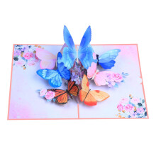 Floral Scented Blessing Card Romantic Elegant Popup Bouquet