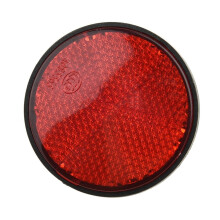 Bicycle Round Reflector Set - Red, 4 pcs