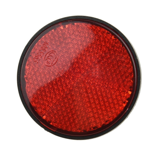 Bicycle Round Reflector Set - Red, 4 pcs