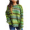 Women's Rainbow Striped Cable Knit Sweater 1