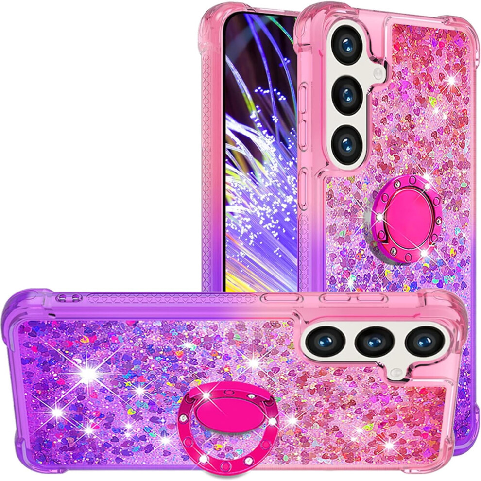 Quicksand Case With Ring Kickstand And Glitter Liquid Flow 902370145070