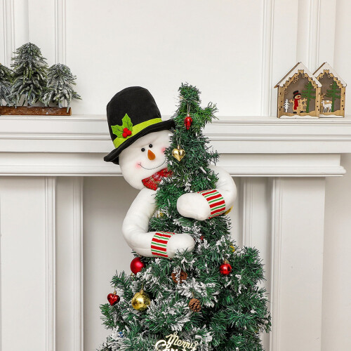 Snowman Tree Topper Brushed Cloth 15.7 in