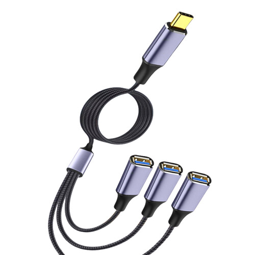 Câble adaptateur OTG USB-C vers USB-A 2 en 1 avec charge rapide
