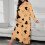 Women's Casual Long Robe Beige S 3