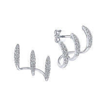 Alloy Three-Prong Zircon Ear Hook Clip Earrings for Women, Suitable for Various Occasions like Christmas and Birthdays