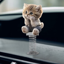 Shy Kitty Bobblehead Acrylic 2D Dashboard Decor