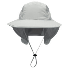 UV-Protecting Wide-Brim Fisherman Sun Hat with Neck Flap