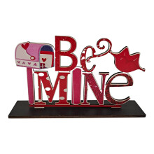 Valentine's Day wooden table decorations rustic 1 set