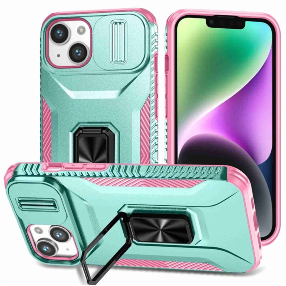 Iphone 14 6.1" Slim Fit Shockproof Hybrid Case Grey Green Green,Grey 9336866114331