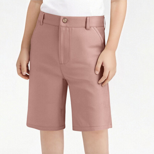 Boys Golf Shorts Pull-On School Uniform Preppy Style with 1