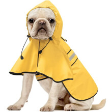 Impermeabile per cani, riflettente, con cappuccio regolabile.