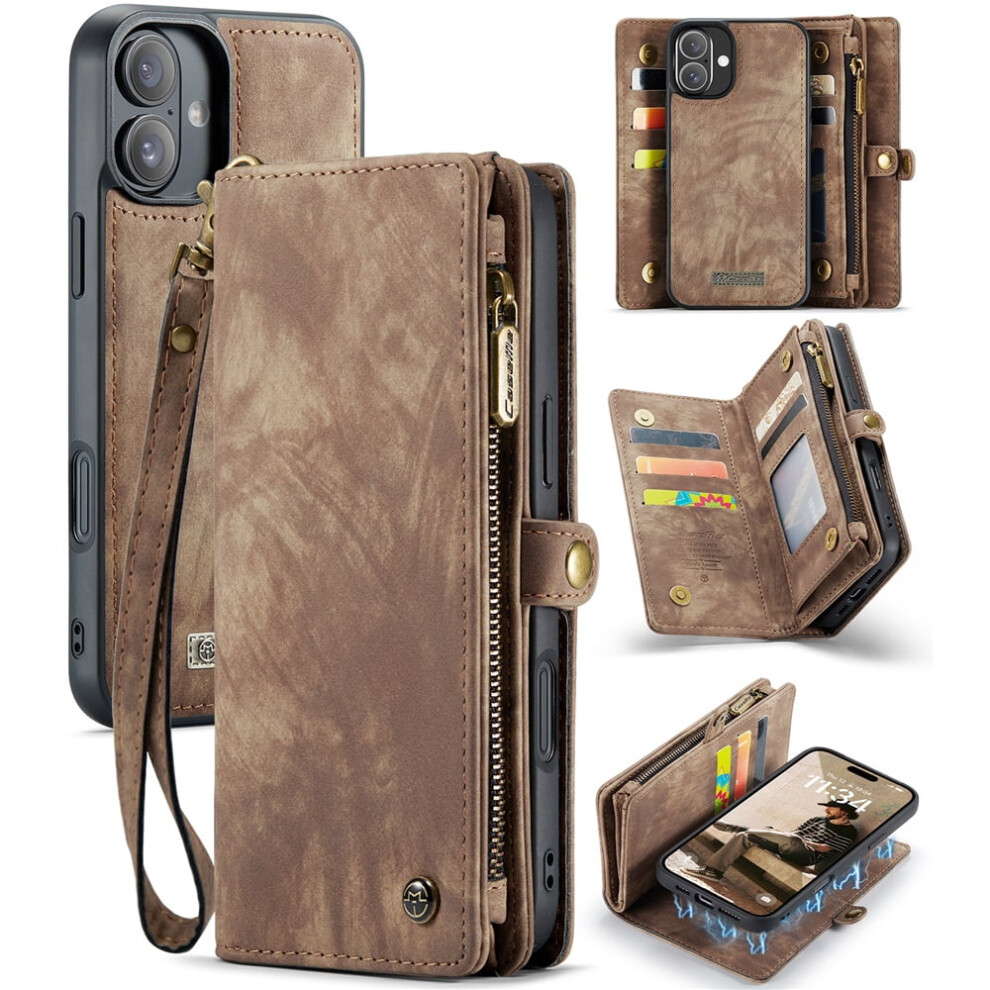 Caseme Leather Wallet Case For Iphone 16 With 8-Card Holder 9336866111552