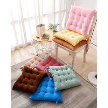 Coussin de chaise en microfibre avec attaches, antidérapant et lavable