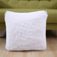 Housse de coussin décorative en fausse fourrure 43 x 43 cm