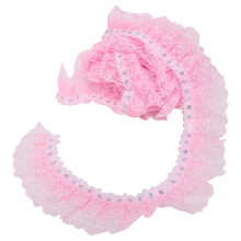 Bordure en dentelle brodée, largeur 45 mm, 5 yards, multicolore