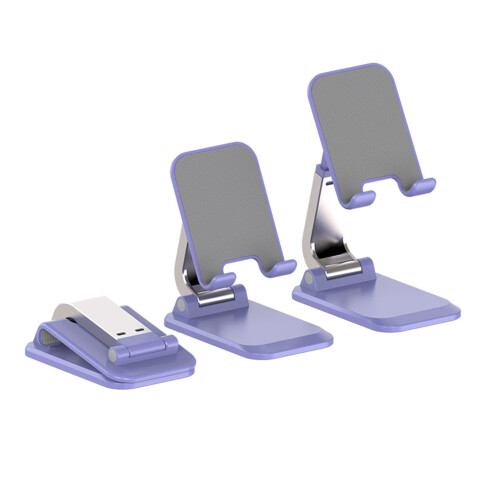 Foldable Phone Stand for Desk - Height Adjustable Portable 1