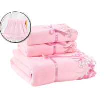 Cotton Towel Set Soft Absorbent 3-Piece