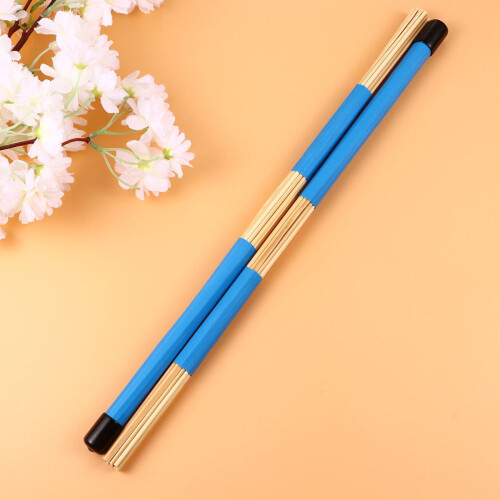 KALLORY blue wooden drum brushes 1 pair 2