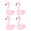 Pink Flamingo Cake Topper Figurines 4 Pieces 4