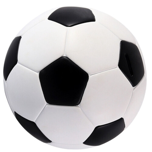 Football-shaped decorative coin bank set 2