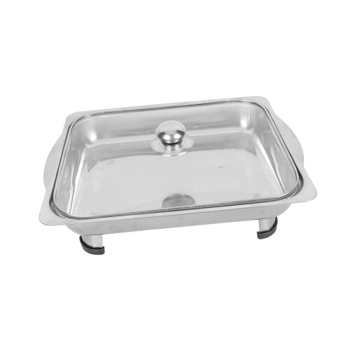 Stainless Steel Rectangular Chafing Dish with Lid 1 Full 2